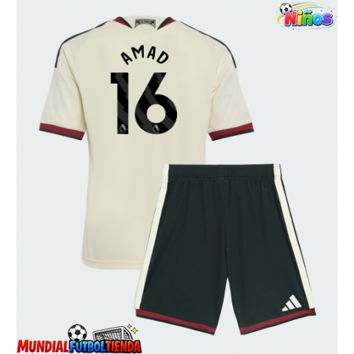 Camiseta Manchester United Amad Diallo #16 Tercera Equipación Replica 2026-27 para niños mangas cortas (+ Pantalones cortos)